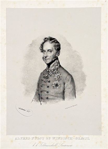 Portraits of aristocratic k.k. Military (mixed lot 15 items by Josef Kriehuber, 1834-1853