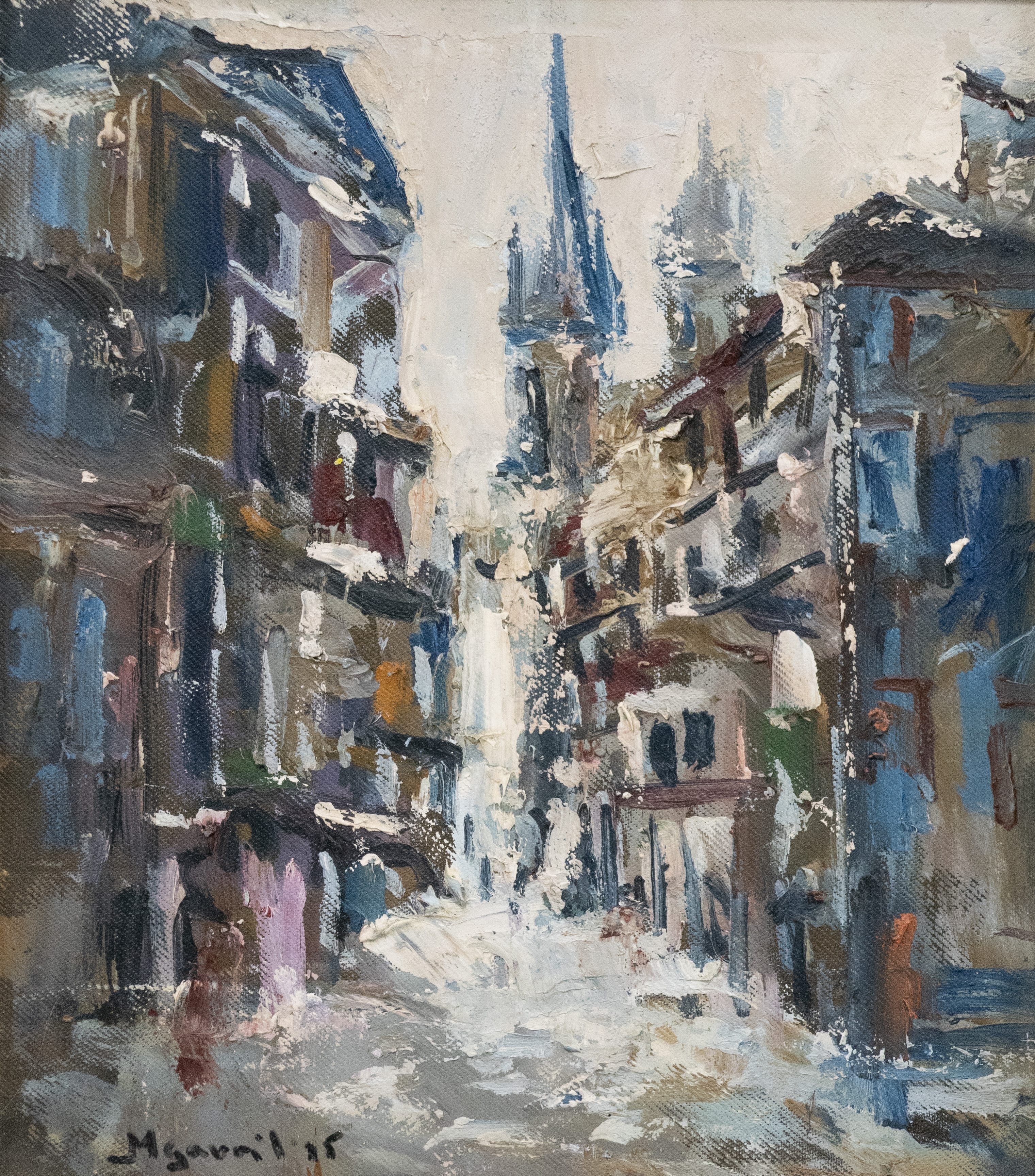 Artwork by Mihail Gavril, Street, Made of oil on canvas