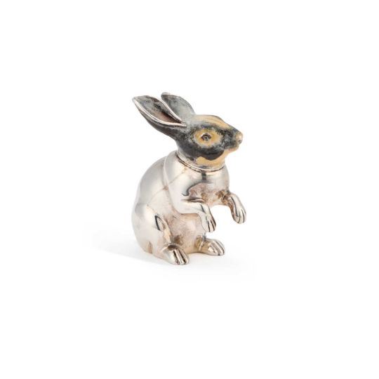 Julia | AN ITALIAN SILVER AND ENAMEL MODEL OF A RABBIT (2003) | MutualArt