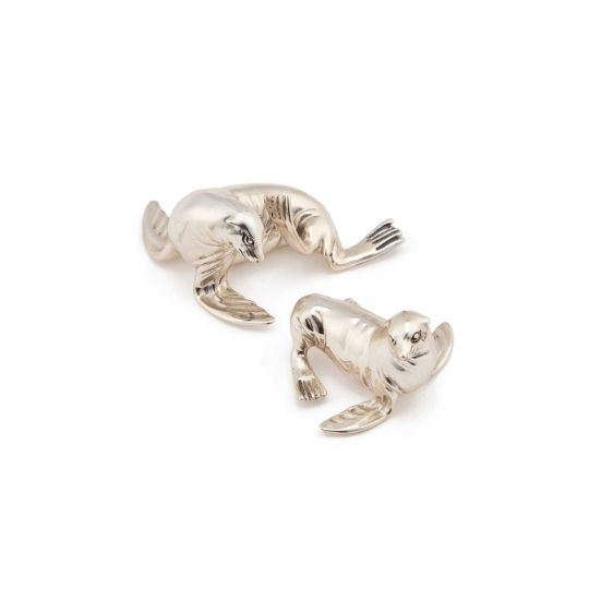 Julia | TWO ITALIAN SILVER MODELS OF SEALIONS (2009) | MutualArt