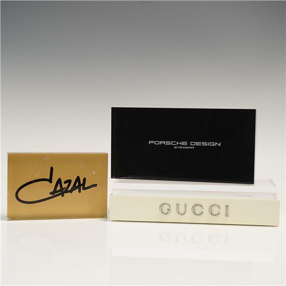 Gucci | Trio of Acrylic Designer Display Signs | MutualArt