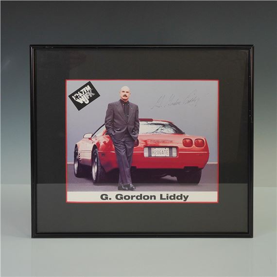 G. Gordon | Framed G. Gordon Liddy Autographed Photo with Corvette ...