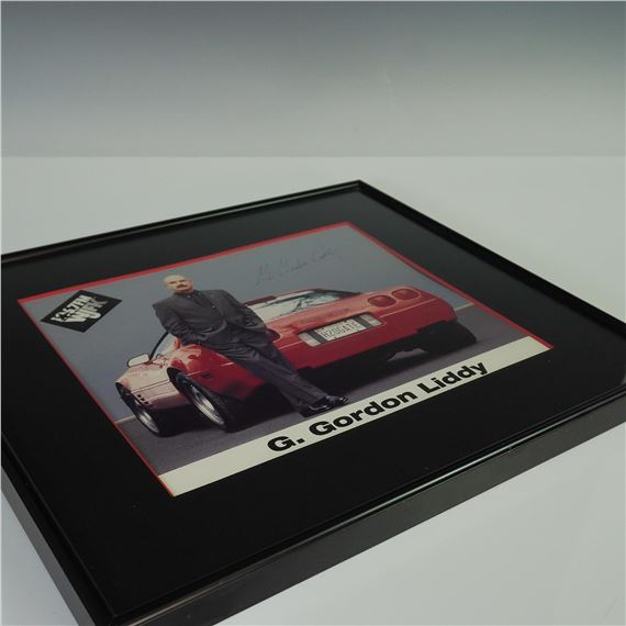 G. Gordon | Framed G. Gordon Liddy Autographed Photo with Corvette ...