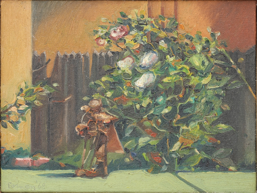 Darrell Forney | Darrell Forney (1933-2001) Oil on Canvas. “Bush, Fence ...
