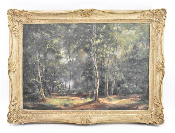 OIL ON CANVAS LANDSCAPE PAINTING by Sally Gaywood, 20th century