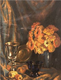 Blumenstillleben mit Gerbera - R. Ehrlich