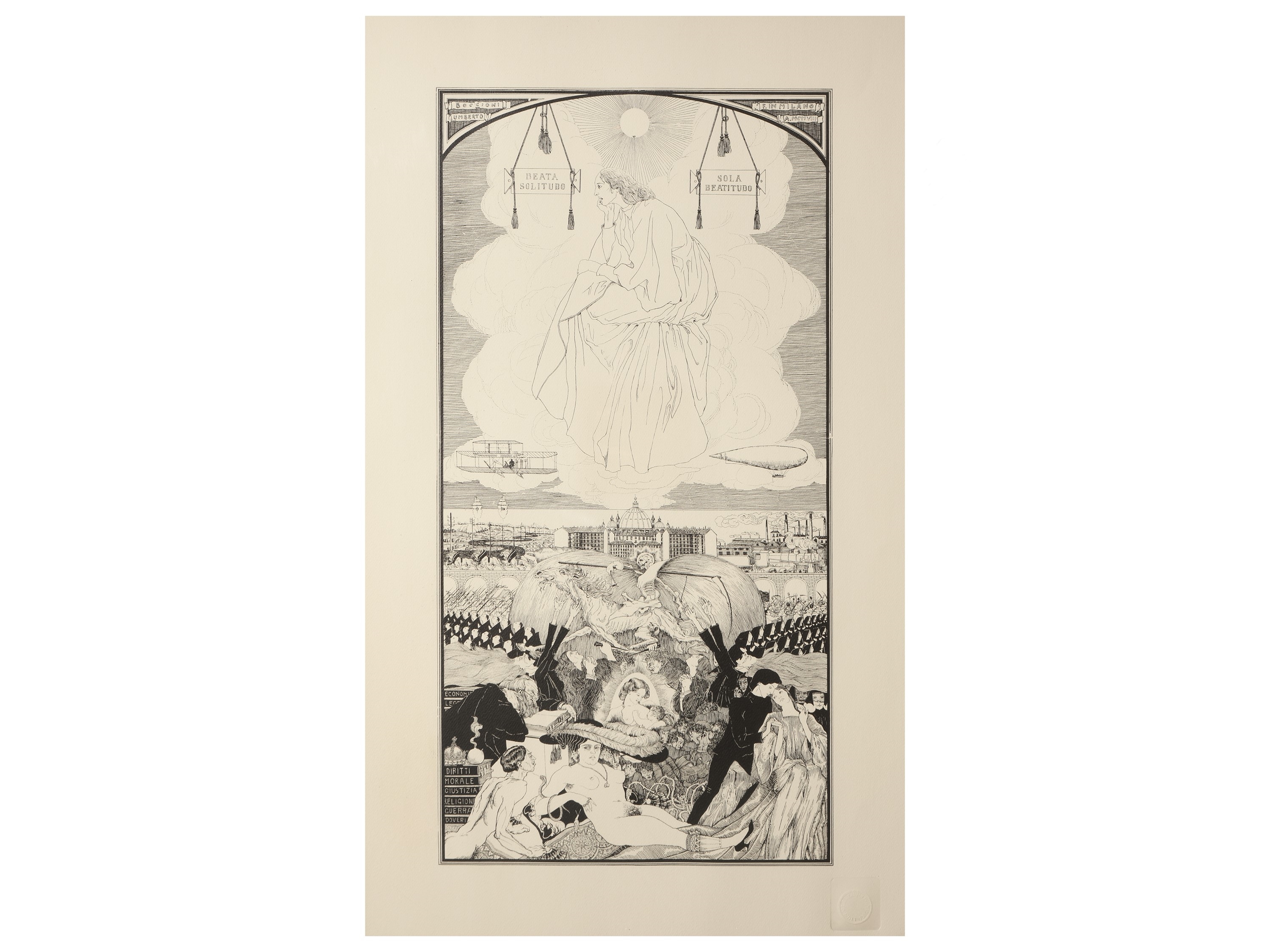 Artwork by Umberto Boccioni, Blessed Solitudo - Beatitudo alone, 1982, Made of print