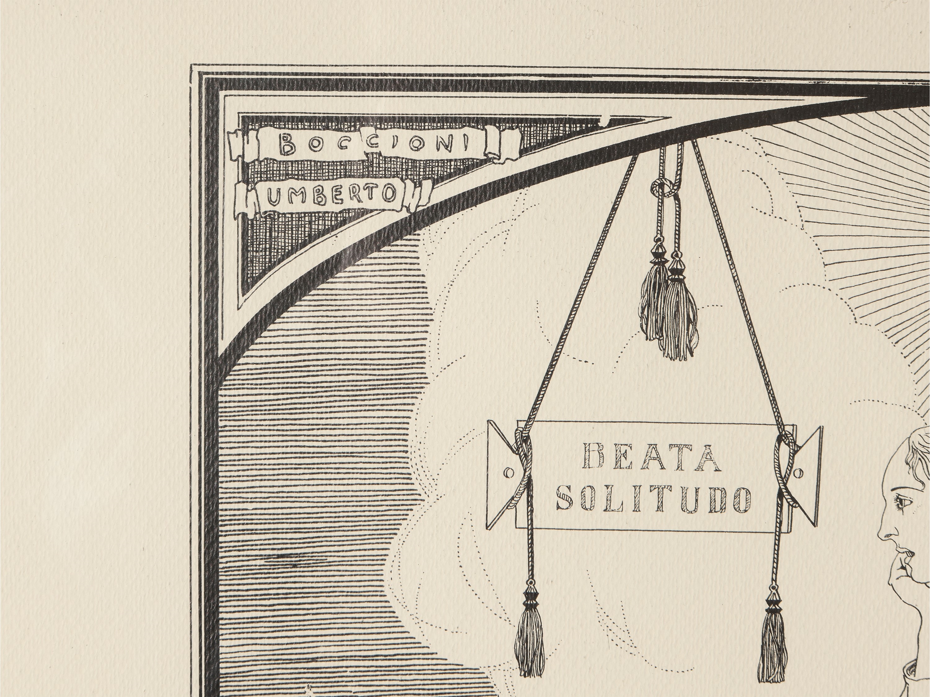 Artwork by Umberto Boccioni, Blessed Solitudo - Beatitudo alone, 1982, Made of print