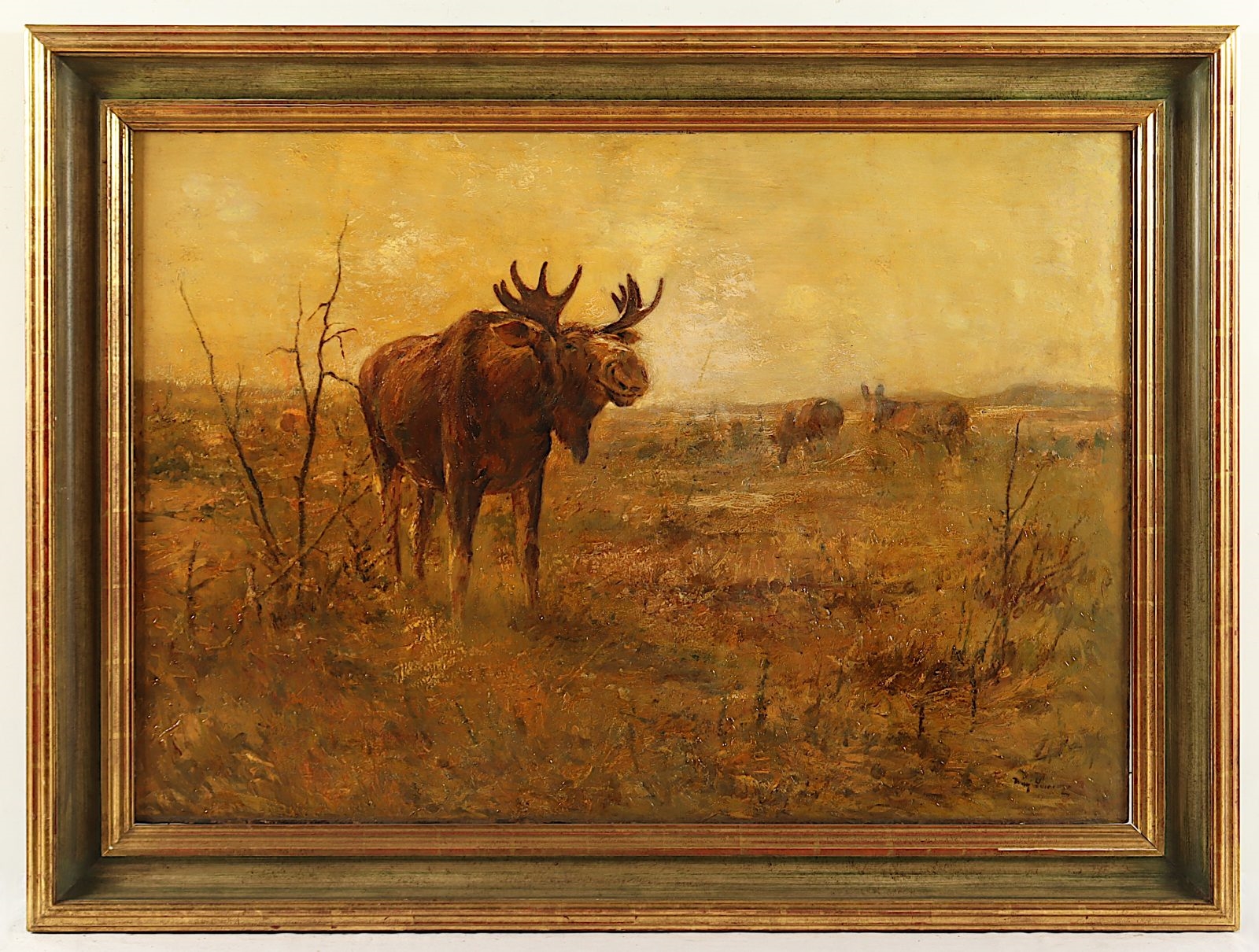 Wilhelm Lorenz | Landschaft mit Elchen | MutualArt