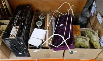 Art Nouveau WMF style candlestick, silver plated, pierced, on a spreading square section domed foot - Gardner