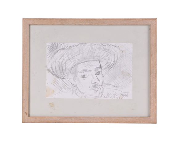 Leonard McCoomb (1930-2018) - Portrait of Michael Gough - signed lower right, pencil sketch - Leonard McComb