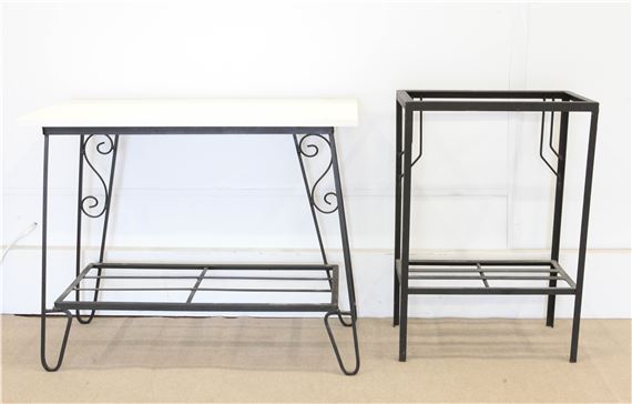 2) IRON TABLE BASES by Normal