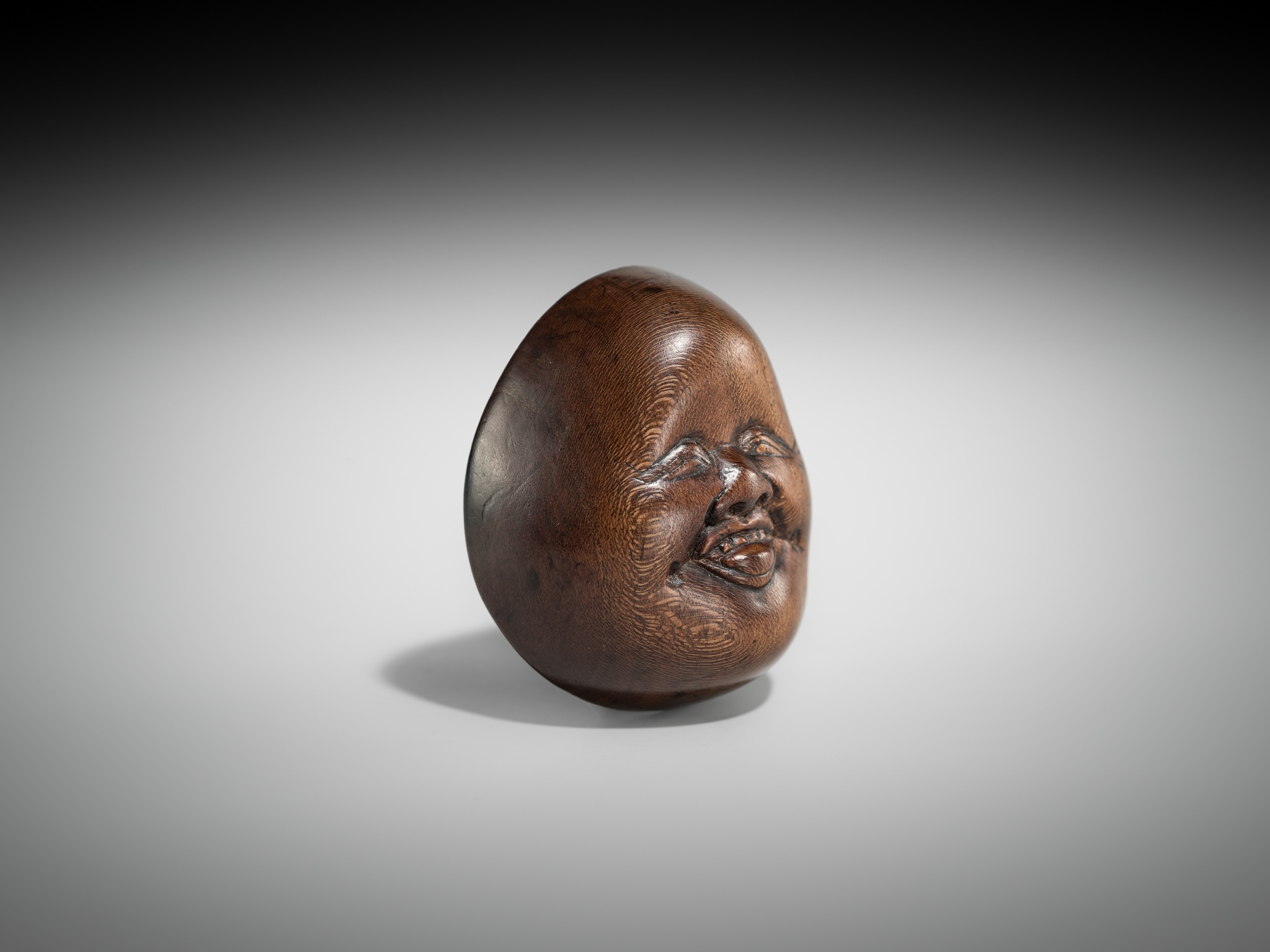 Deme Joman | DEME JOMAN: A WOOD MASK NETSUKE OF OTAFUKU (10th Century ...