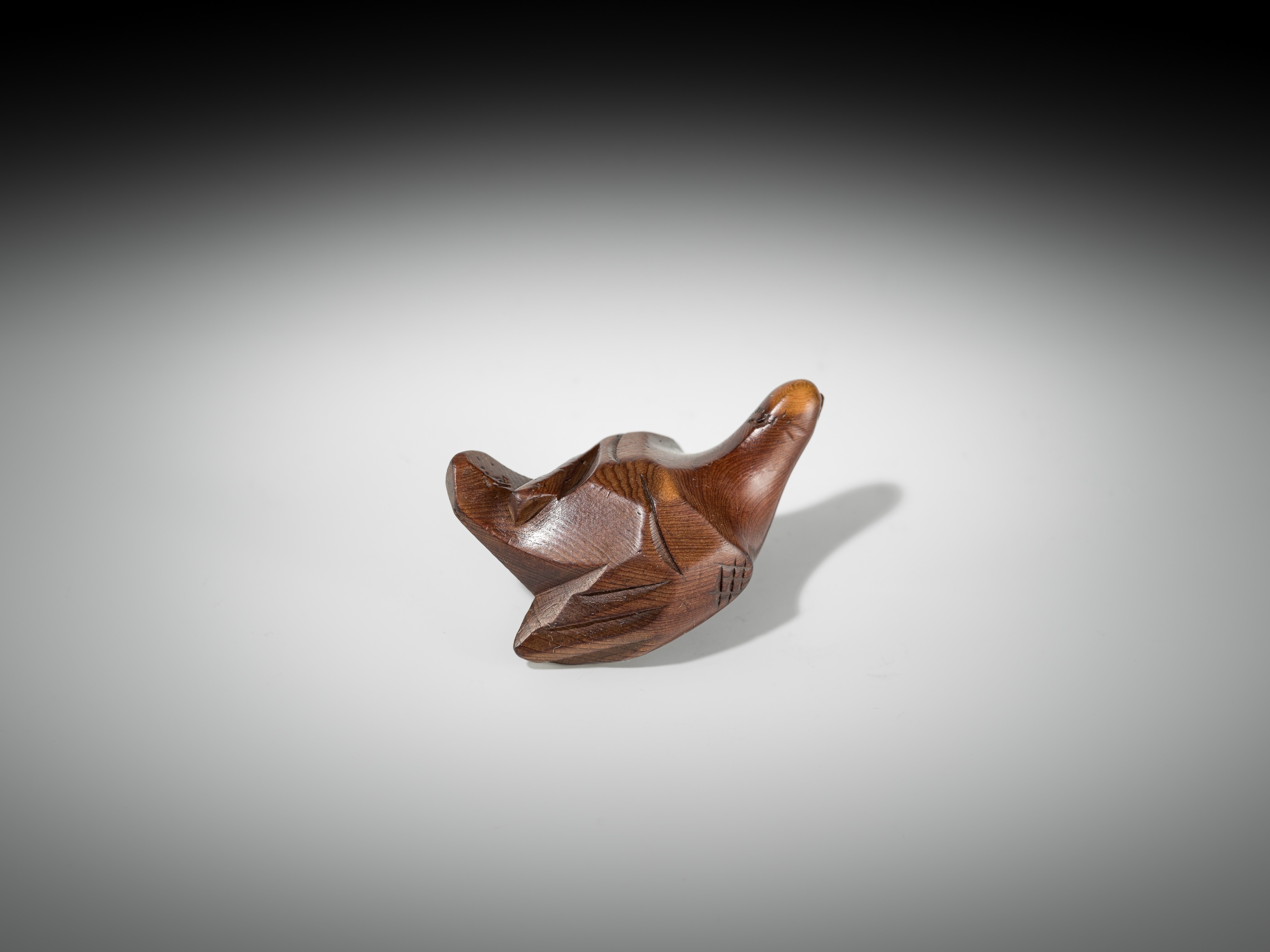 Tsuda Sukesada | SUKESADA: AN ITTOBORI WOOD NETSUKE OF A BIRD (Early ...