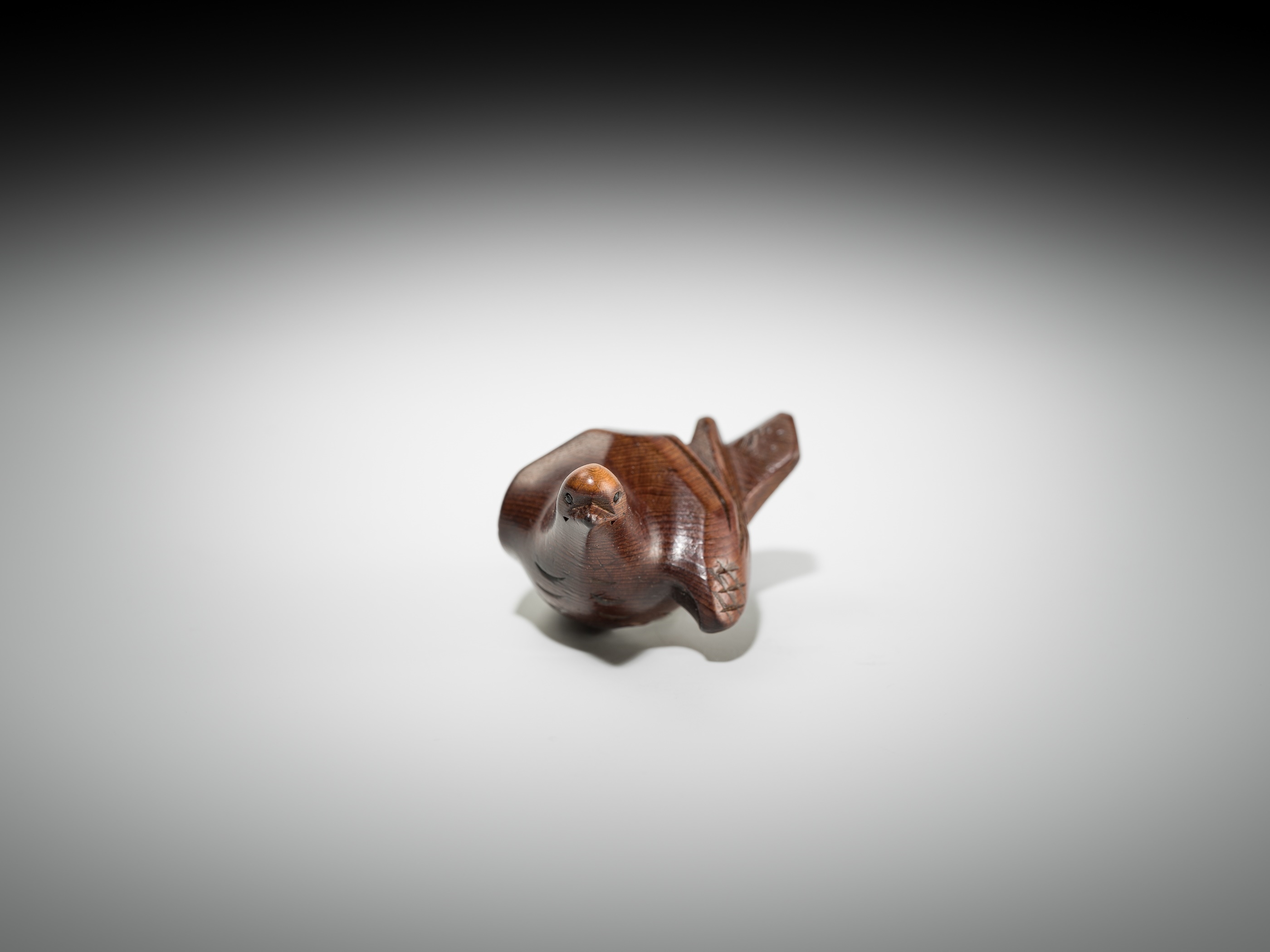 Tsuda Sukesada | SUKESADA: AN ITTOBORI WOOD NETSUKE OF A BIRD (Early ...
