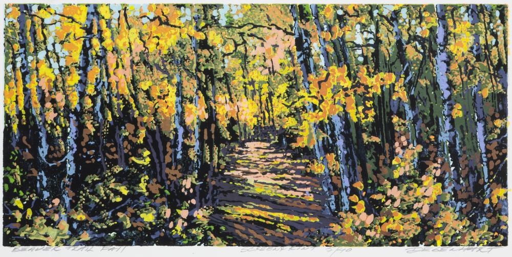 Artwork by Eltje Degenhart, Beaver Trail, Fall, Made of Limited edition serigraph on heavy card stock