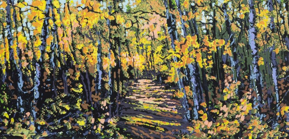 Artwork by Eltje Degenhart, Beaver Trail, Fall, Made of Limited edition serigraph on heavy card stock