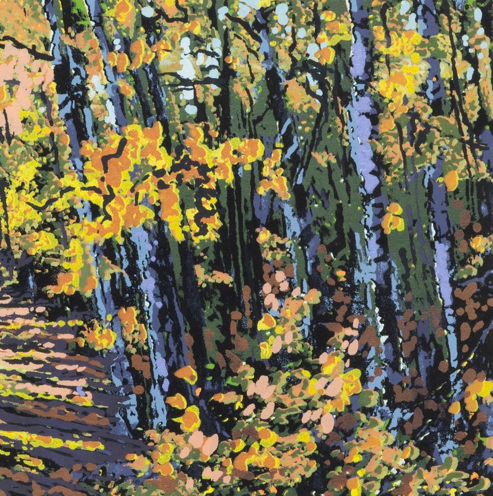 Artwork by Eltje Degenhart, Beaver Trail, Fall, Made of Limited edition serigraph on heavy card stock