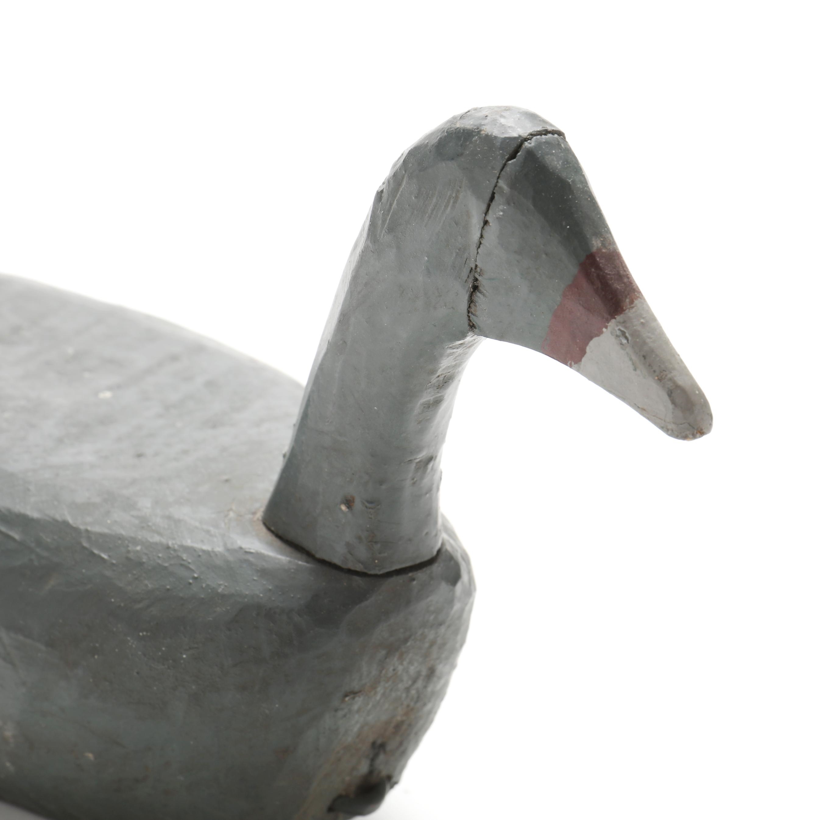 Artwork by Marvin Midgett, Published Coot, Made of carved and painted wood