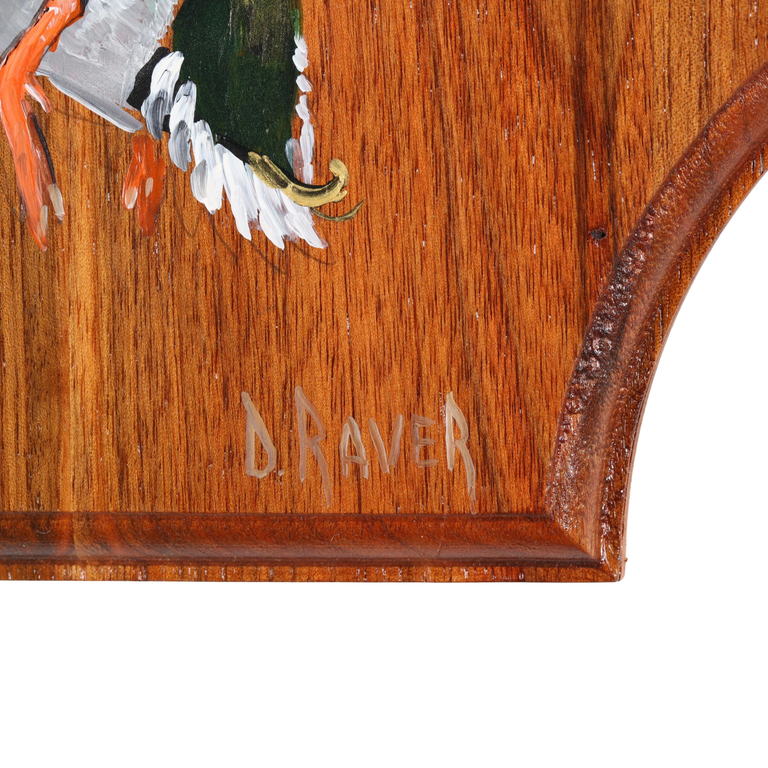 Duane Raver Jr. | Mallards in Flight on Plaque (1979) | MutualArt