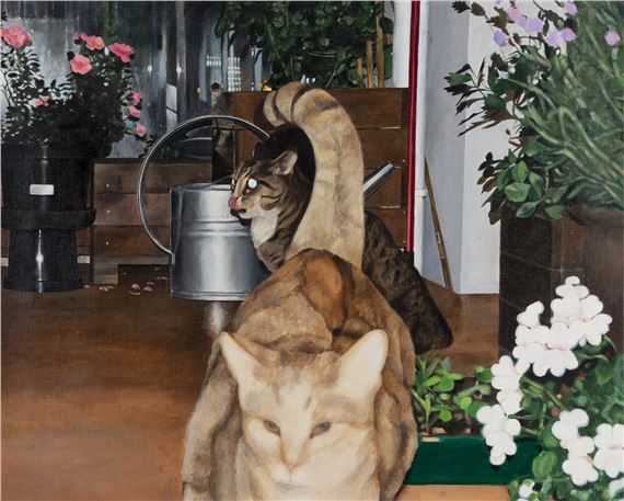 Cats on the balcony 2 by Paulina Rega, 2023