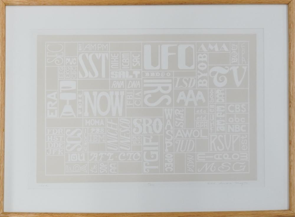 Artwork by Sondra Mayer, Sampler, Entry I New Hampshire and USA, Made of Three Embossed Intaglio Prints