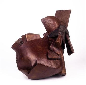 George Burk Signed Abstract Bronze Sculpture - George Burk