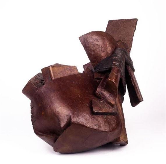 George Burk Signed Abstract Bronze Sculpture - George Burk