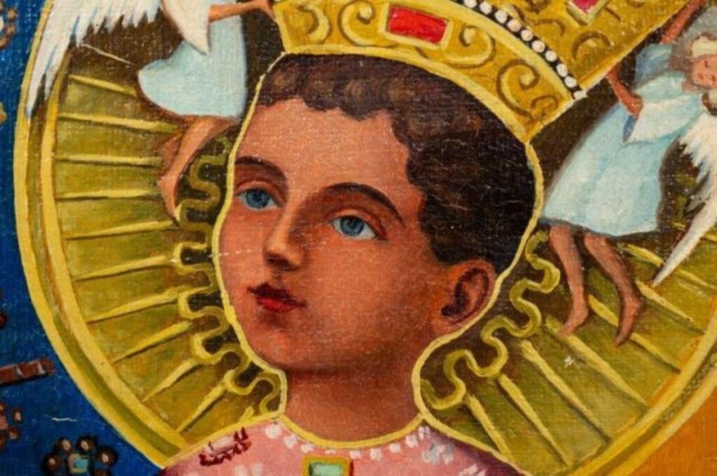 Artwork by Leopold Swider, Our Lady of Czestochowa, Leopold Swider, Made of Oil on canvas board