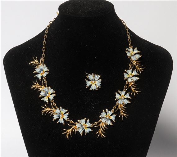 A vintage Arcansas by Elizabeth Reimer (Australia) gold-tone floral necklace - Elizabeth Reimer