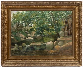 LANDSCAPE WITH A BROOK - Augustin Satra