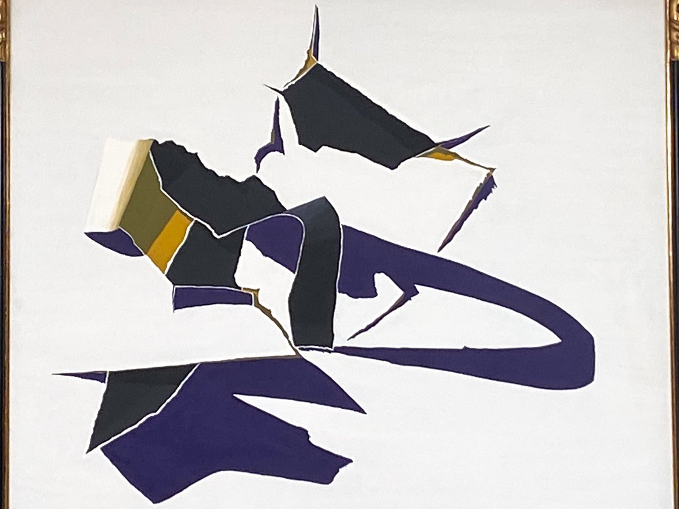 Artwork by Burhan Doğançay, BURHAN DOGANCAY (1929-2013) ABSTRACT COMPOSITION, Made of blue, Gouache on canvas