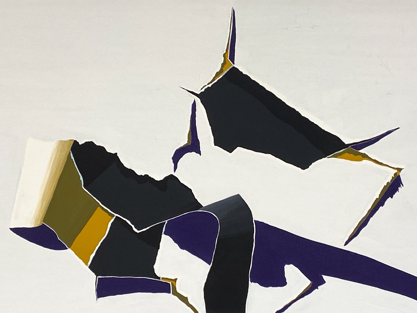 Artwork by Burhan Doğançay, BURHAN DOGANCAY (1929-2013) ABSTRACT COMPOSITION, Made of blue, Gouache on canvas