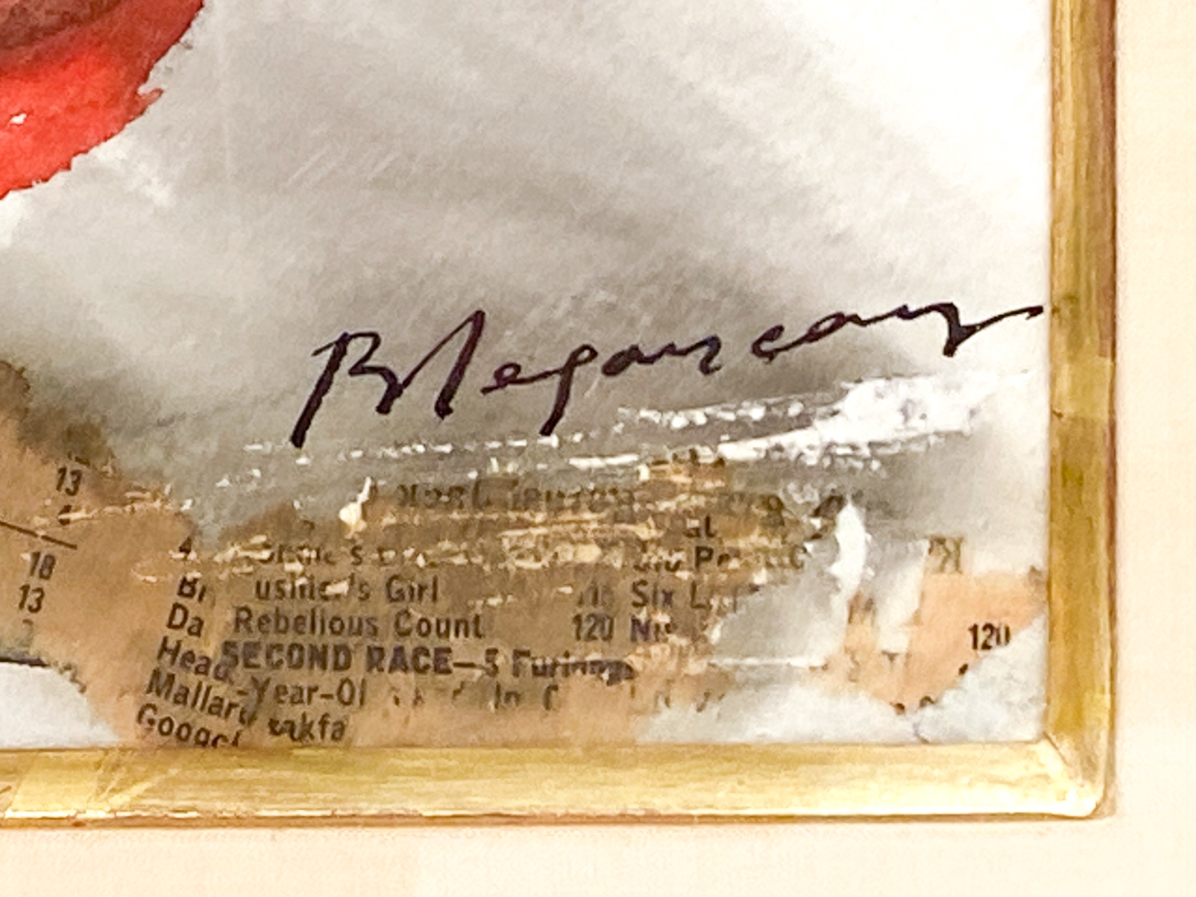 Artwork by Burhan Doğançay, BURHAN DOGANCAY (1929-2013) ABSTRACT COLLAGE, Made of newspaper with the use of fumage to create a smoky texture/look. Gouache, collage, and fumage on paper