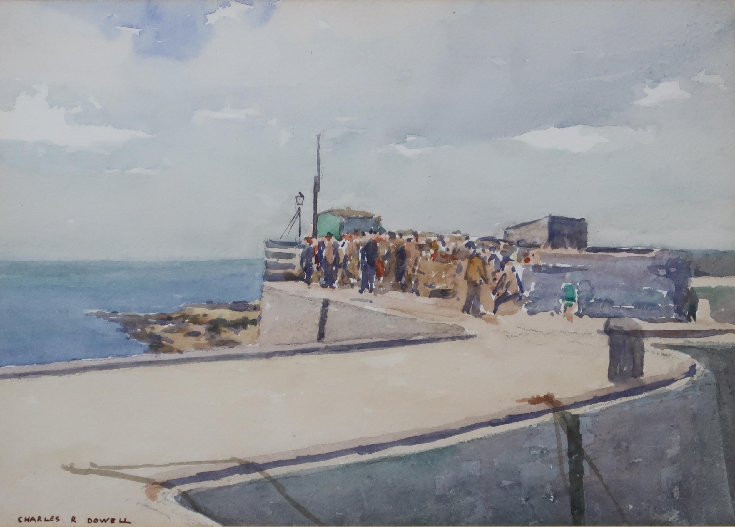 Charles R. Dowell | CROWD ON THE PIER | MutualArt