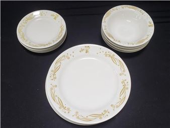 12 pcs Homer Laughlin Best China Elias Brothers - Big Boy