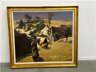 'Paysage de fenaison' - Emile Gosselin