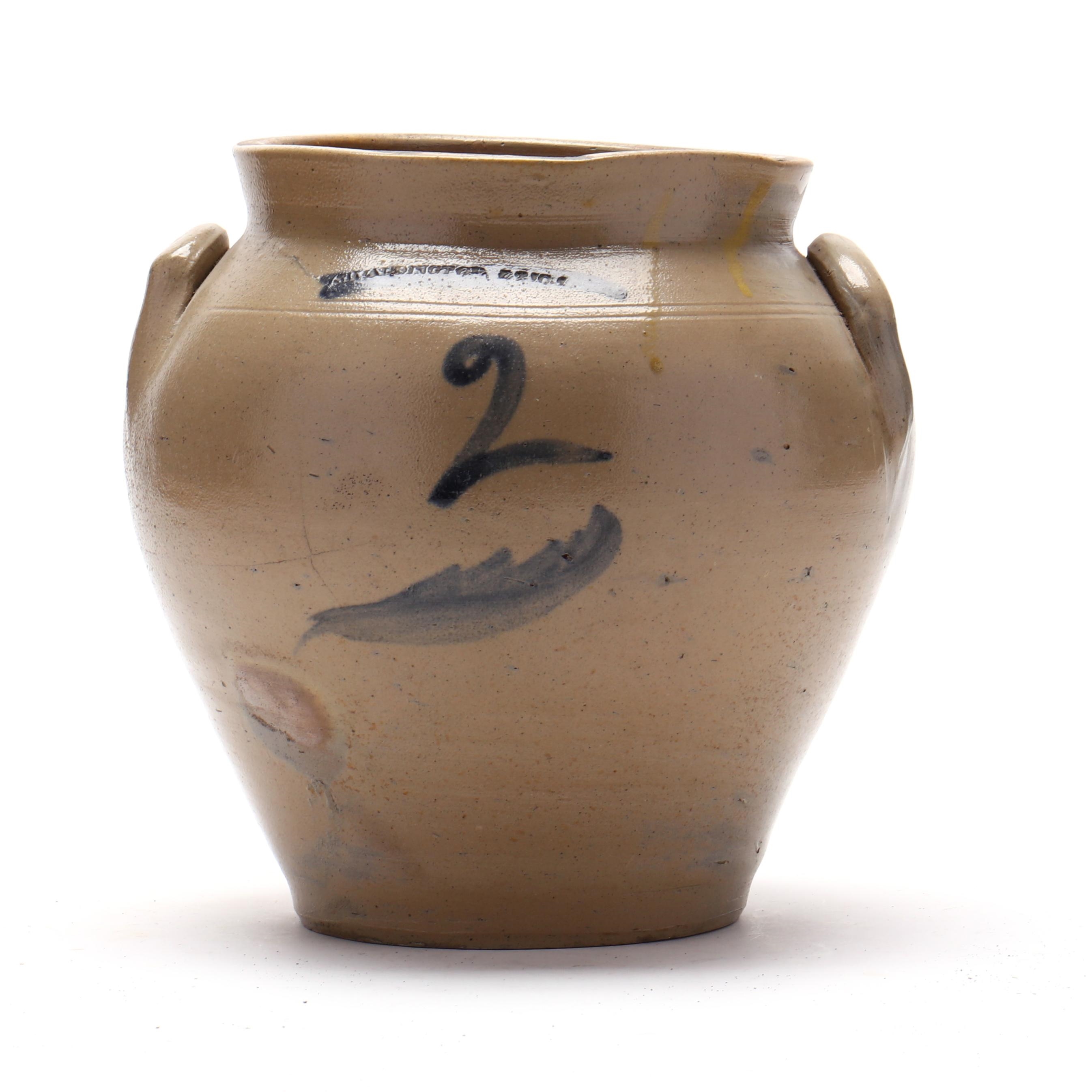 Samuel H. Addington | Two Gallon Ovoid Stoneware Jar | MutualArt