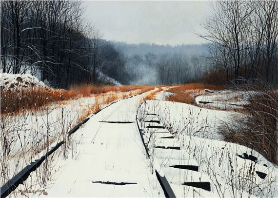 Charlie Pitcher painting 3rd Winter Walk #1