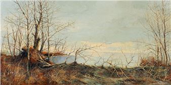 Charles Pitcher The Cove 1975 Oil on Wood Panel - Charles Pitcher