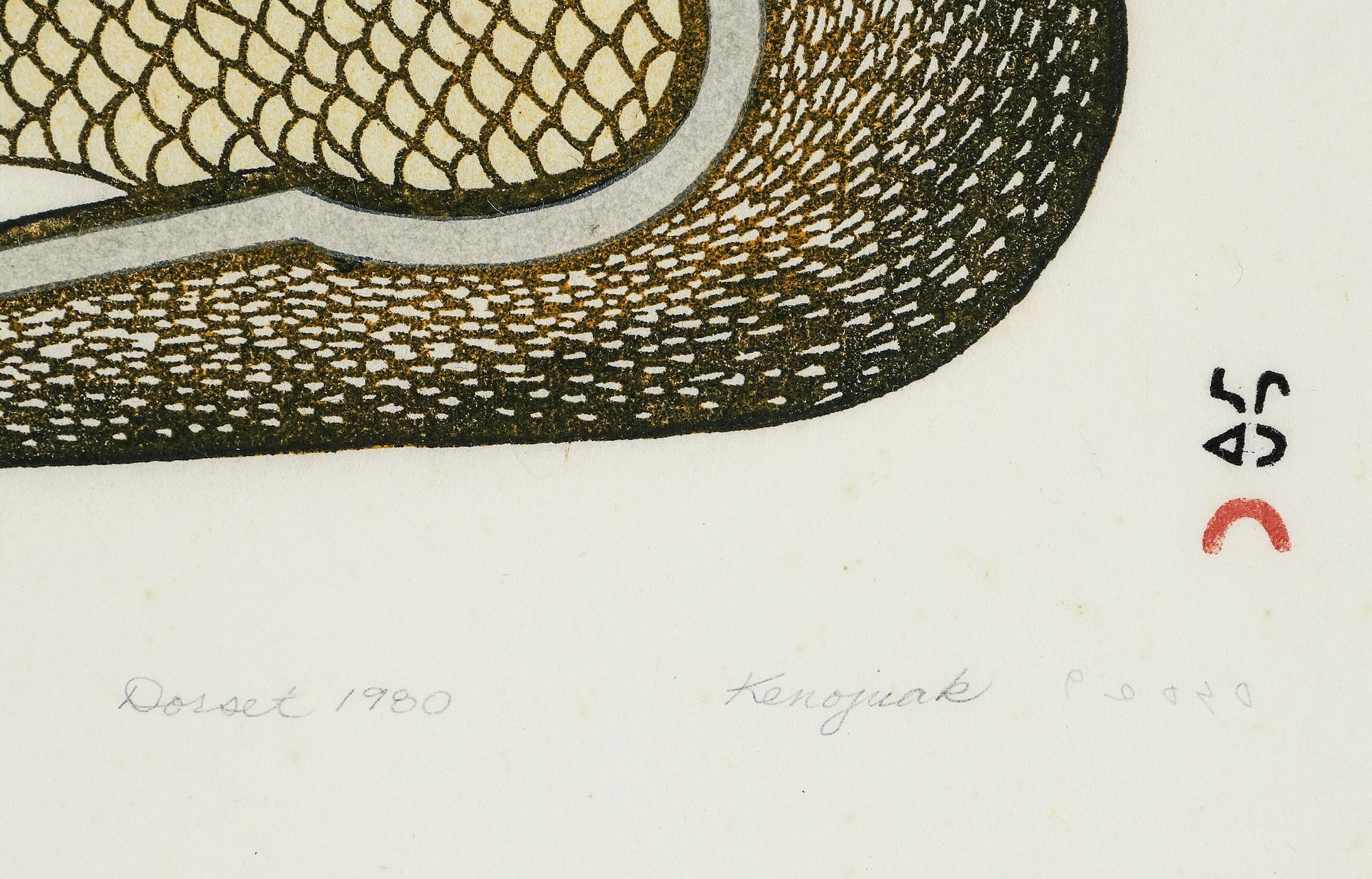 Kenojuak Ashevak | Kenojuak Ashevak Seamaids and Owl 1980 Signed ...