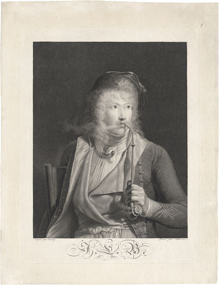 Le Fumeur (Bildnis des Malers Jacques-Luc Barbier) - Jean Baptiste Isabey