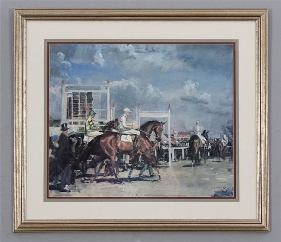 Leaving the Paddock at Epsom Downs