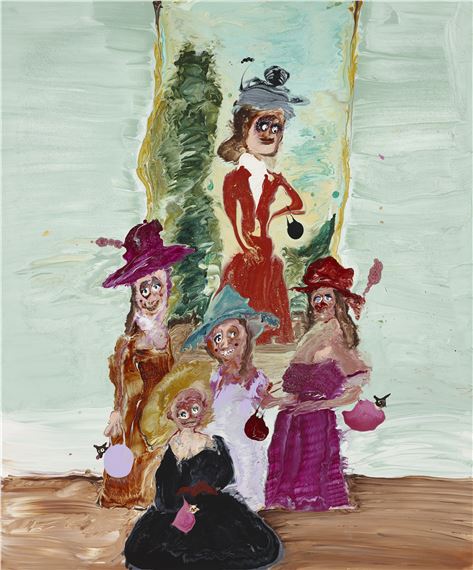 Ladies with Handbags by Genieve Figgis, Painted in 2020