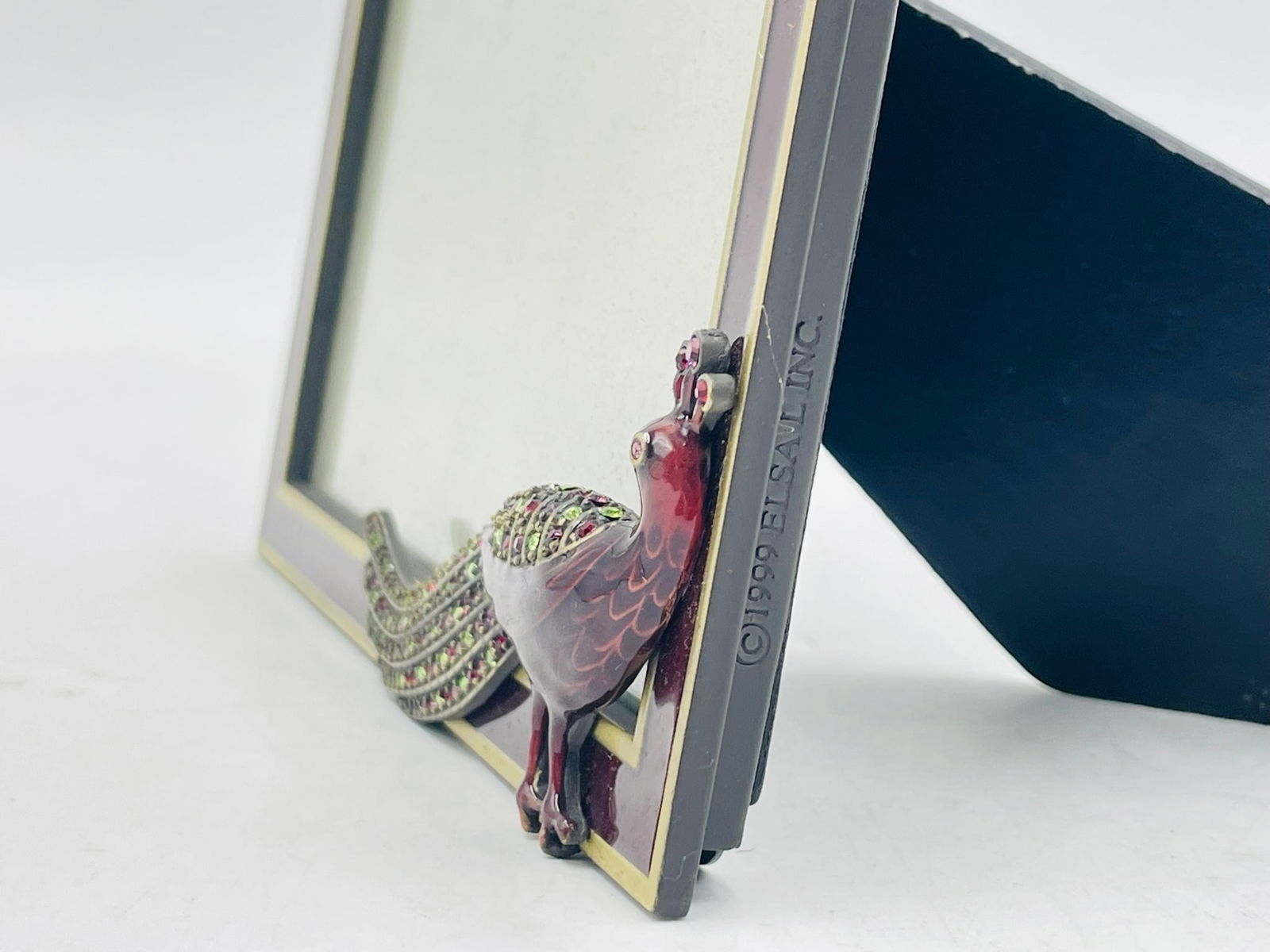 Normal | Vintage Picture Frame With a Bejeweled Peacock by Elsa L. inc ...