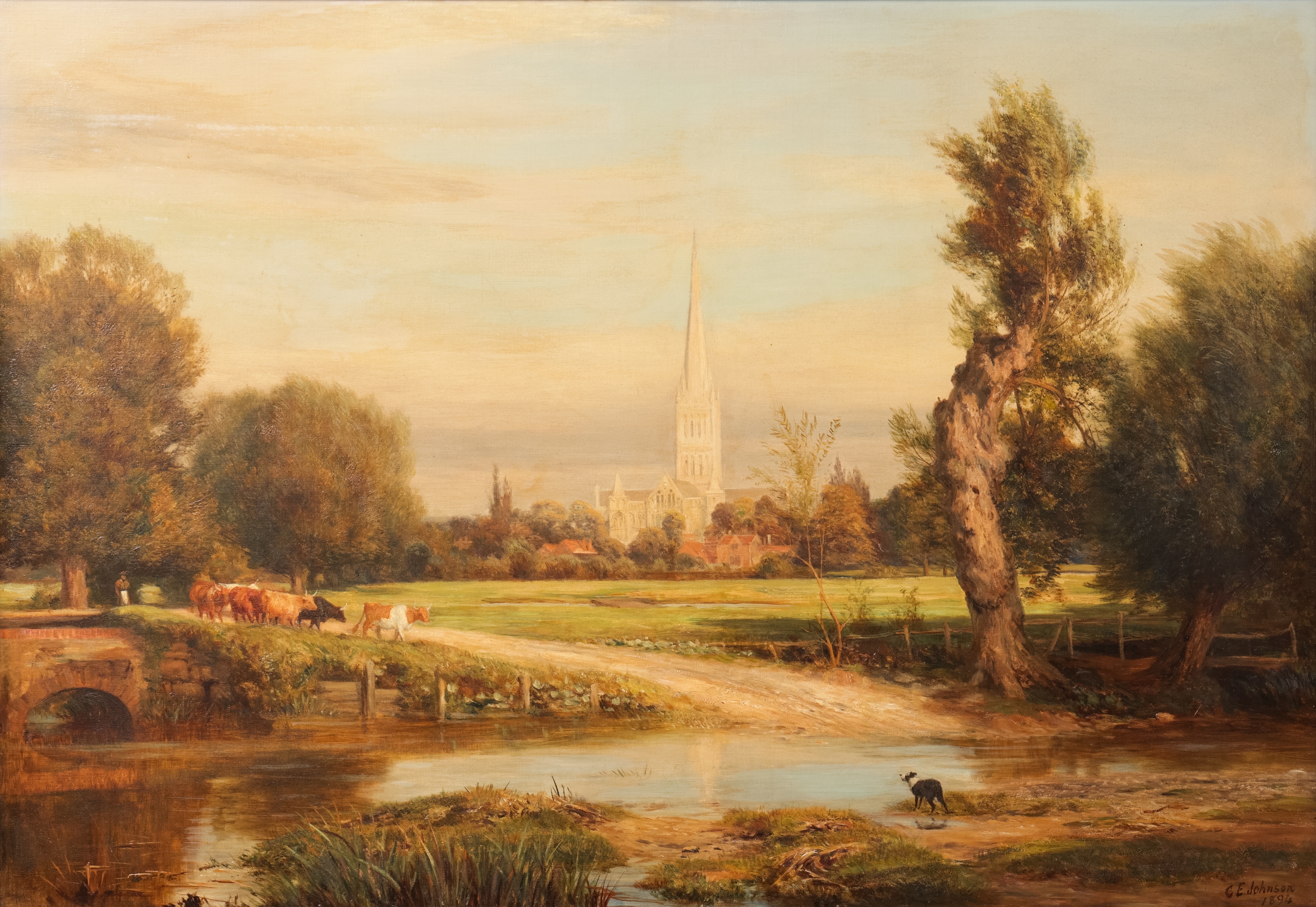 Charles Edward Johnson | Salisbury Cathedral (1894) | MutualArt