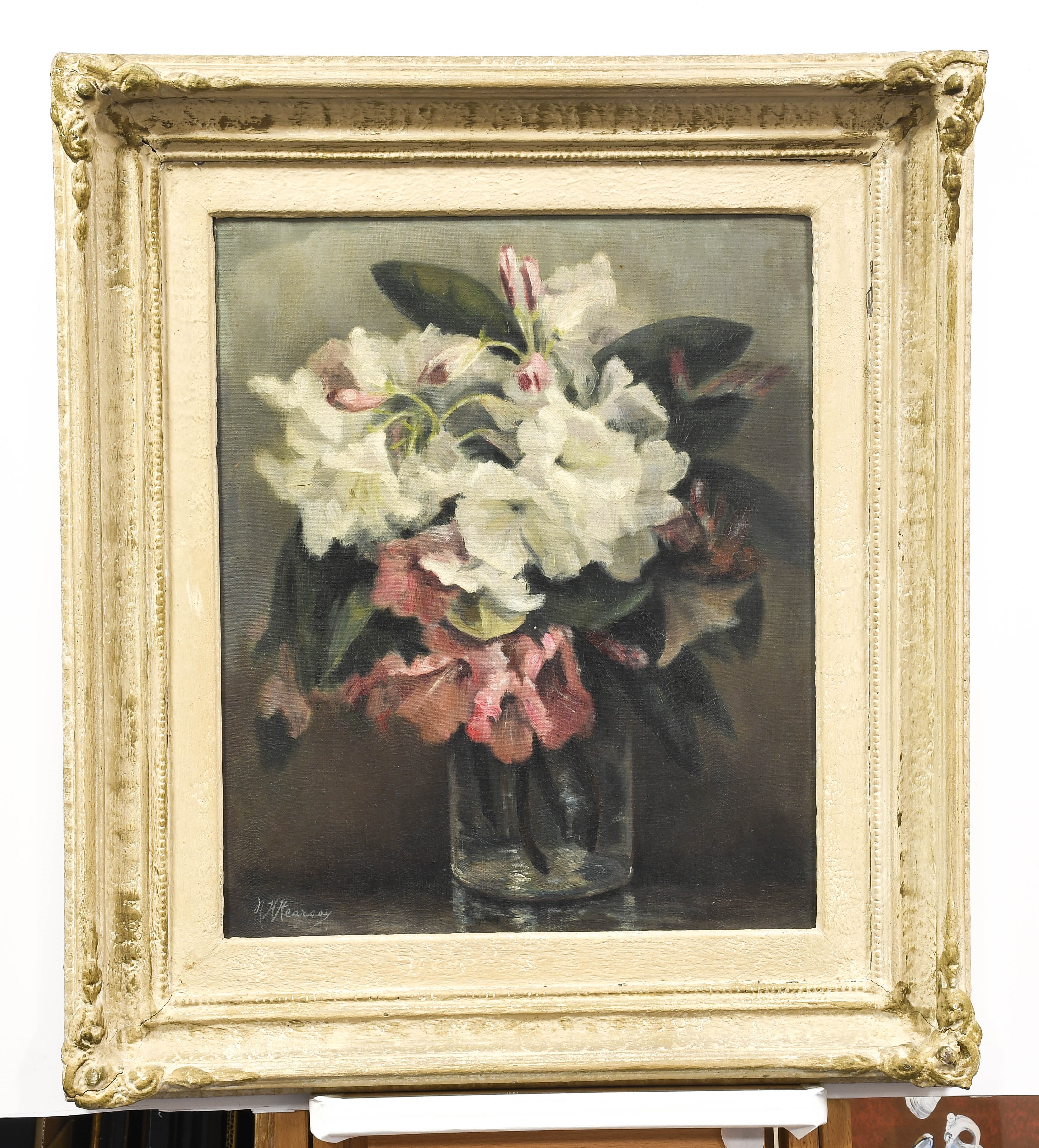 Artwork by Nancy Hearsey, Rhododendrons, Made of oil on canvas