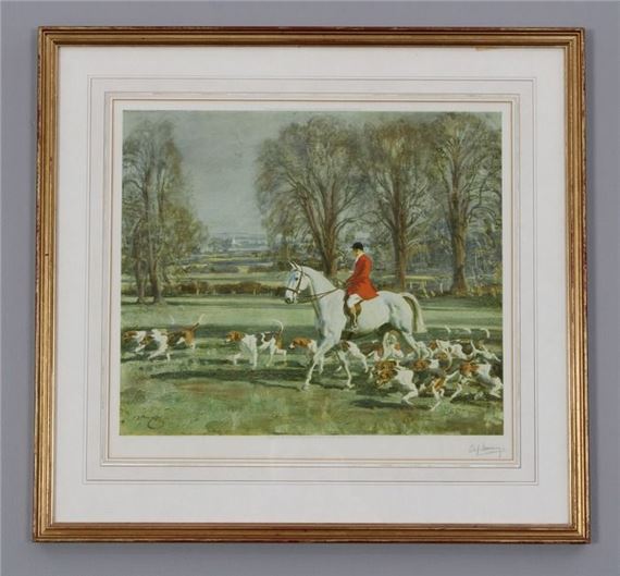 A November Morning by Sir Alfred James Munnings, Published in 1931