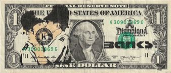 Dismal dollar avec Kissing Coopers - Banksy