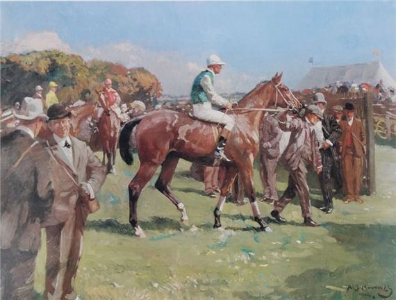 At Hethersett Races by Sir Alfred James Munnings